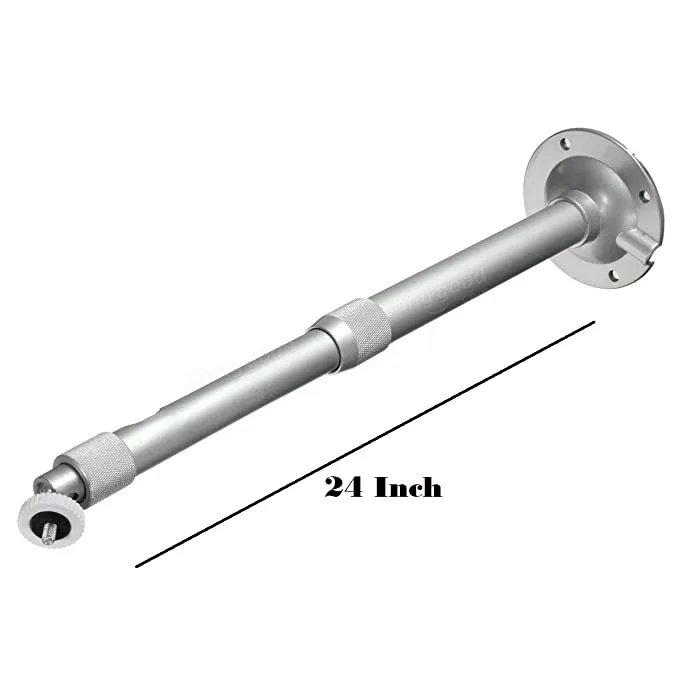 Aluminum stand for CCTV adjustable 1 feet + 1 feet , 2 feet max - ALS-2F for projector, search light , bullet camera , dome camera ceilling mount