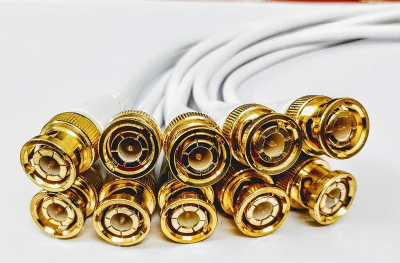 BNC connector  - copper wire 18cm long - Pack of 100 Nos.