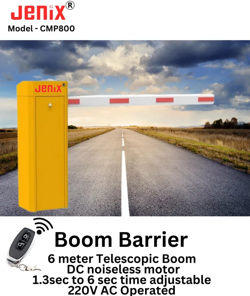 boom barrier mild steel powder coated fully automatic boom barrier for parking society factory high rise building , telescopic Boom Barrier Gate with 6 meter Boom and Remote and preventive fall sensor CMP800