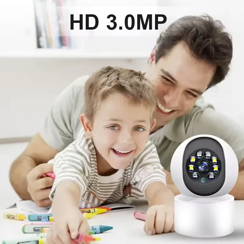 CareCam 360° Smart Pan Tilt Home Office WiFi Wireless Indoor Security 360° 3 Mp Camera | Color Night Vision | Up to 128 Gb Microsd Card supported | Motion Detection