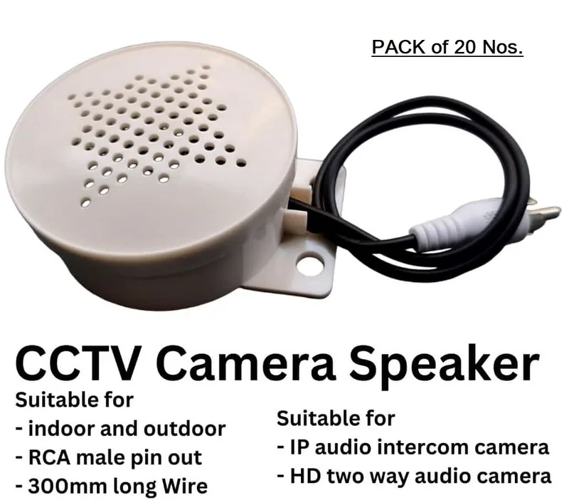 CCTV Camear speaker two way audio intercom speaker for IP camera , waterproof indoor and outdoor installation - Pack of 20Nos.