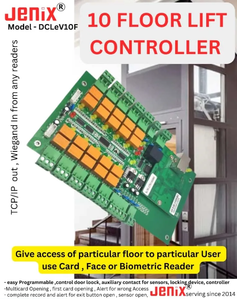 elevator or lift access control board to set floor specific access to specific user . 1 to 10 Floor Solution with free PC Software for lift