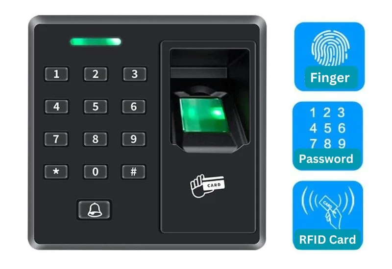 Fingerprint Access control Machine with Fingerprint Access and Card Access , Biometric Fingerprint Time Attendance Clock Employee Checking-in Recorder with Build-in SSR Excel Software -  X50