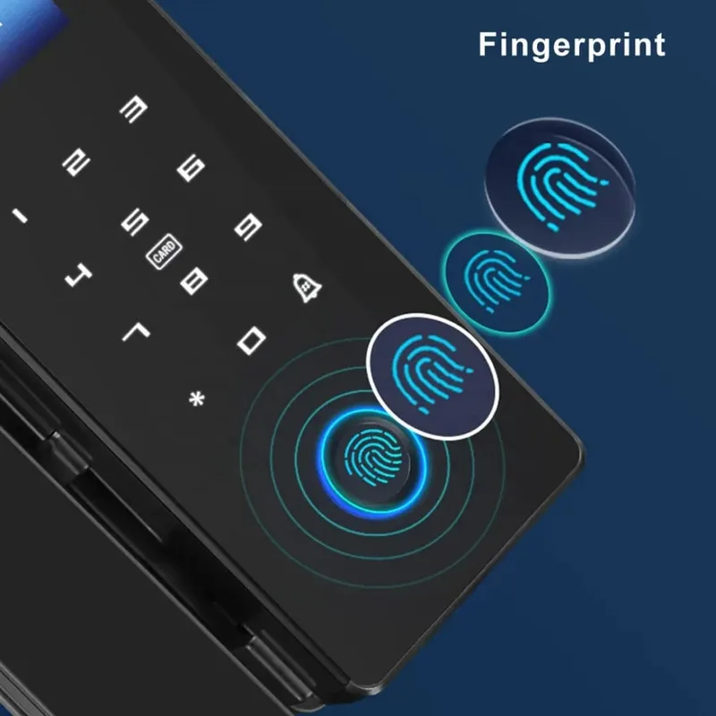Glass Door Lock with remote - Smart Glass door lock key less wifi wirefree smart door lock WiFi Smart Glass Door Lock, Digital Glass Lock with Wireless Remote,Fingerprint, PIN, IC Card, Mobile App Control,  K618-125mm - Remote