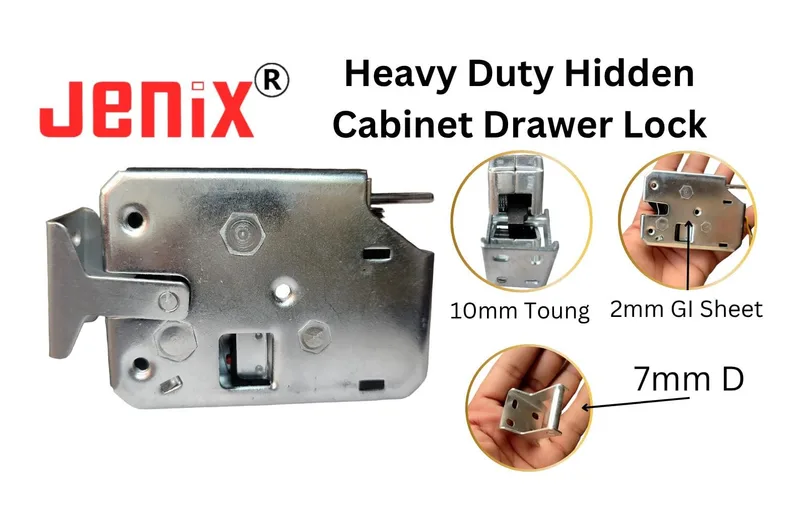 Heavy Duty 12V/24V DC Solenoid Latch Smart Safe Electronic Key-Less Motor Driven Locker Cabinet Lock I Hidden Solenoid Electric Lock with State Detection Feedback (if Lock is Closed or not) Cabinet Lock, Black  HD240