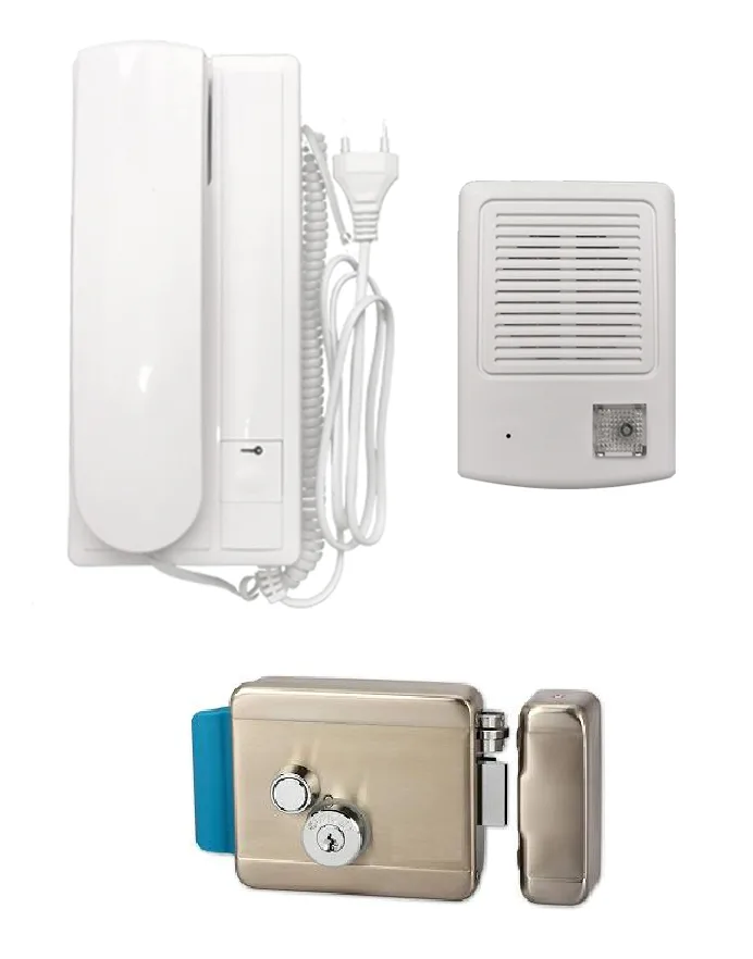 Jenix Audio Door Phone Security System for Villa Along with Electronic Door Lock, Door Lock System Open by Two-Way Door Phone Home Security Intercom System Audio Door Phone