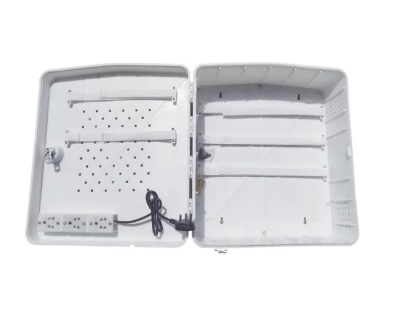 Jenix big Size PVC DVR/Server/Network Cabinet Box/Rack for CCTV DVR/NVR/POE Switch with Power Socket Ideal for 4/8 Channel CCTV System for Both Indoor and Outdoor Purpose, Size 17X15X6 Inch