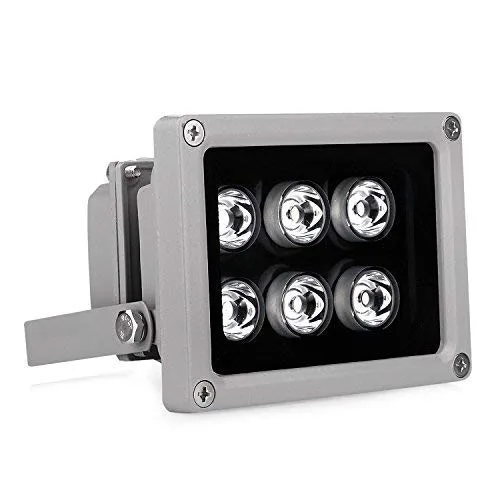 Jenix IR Illumination Box 6 IR LEDs 90 Degrees Wide Angle View IP67 for CCTV Camera to Enhance Night Vision Using IR Illuminator JXIR06
