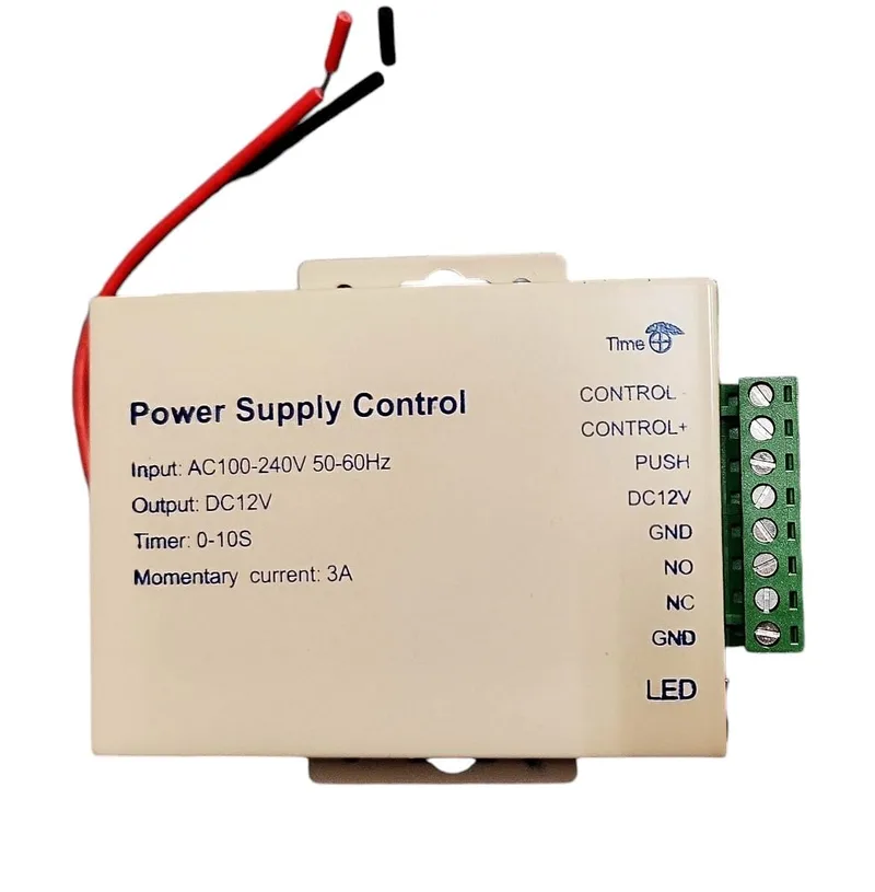 Jenix K80 12V 3A Power Supply Control for Video Door Phone System & Video Intercom Input AC 110-240V Support NO/NC Electric Door Lock and Exit Button Video Doorbell Power Supply