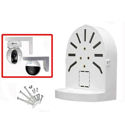Jenix PVC Camera Mount Bracket, Anti-Rust Camera Bracket/Stand/Holder for Indoor/Outdoor Dome and Bullet Camera Mount (White)