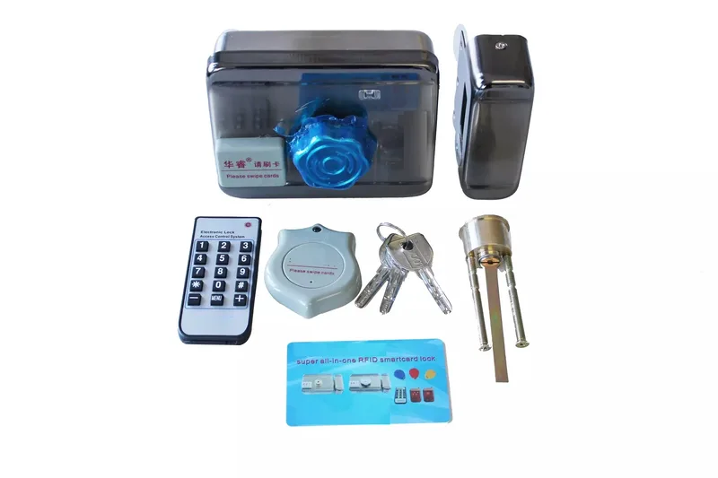 jenix RFID card access based Electric motorised door lock with Keys  Outside  RFID motorized door  lock  one side key drum