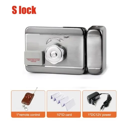 jenix RFID door lock - remote control door lock 12V DC operated with 10 RFID card and 1 12V DC power adapter (S Lock 1R 10RC 1A)  K501 Remote
