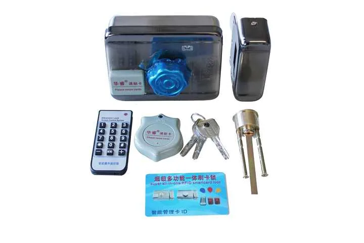 Jenix RFID motorized lock wireless (no need any wiring) battery powered s type one side key drum -one side manual open (SLock BP 5RC)