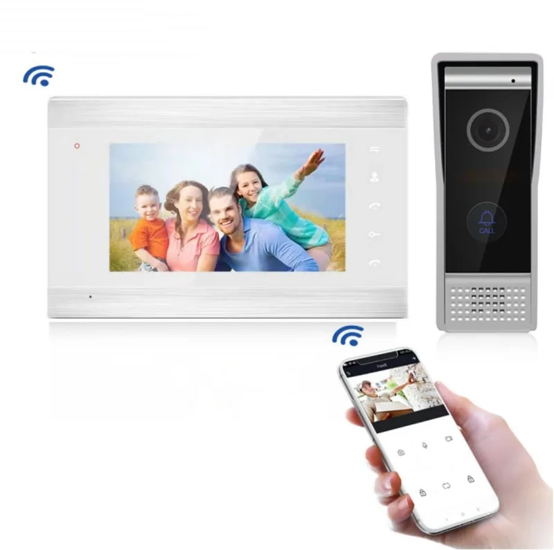 jenix Smart WiFi Video Door phone Support Unlock, Monitoring, Dual-Way Intercom Video Door Phone  (Wired Both Way)