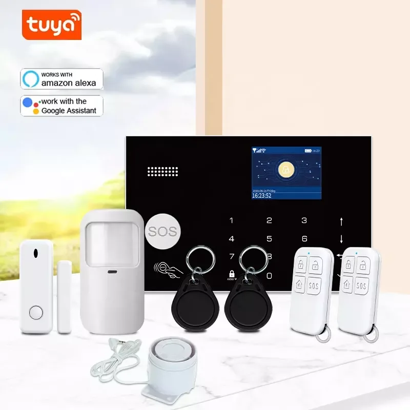 jenix Tuya WIFI GSM wireless House Burglar Alarm Home Security Alarm System siren smart life