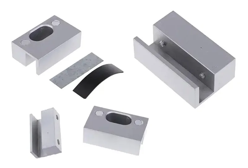 Jenix U Bracket for Bolt Lock Electric Lock,U Bracket for Frameless Glass Door Lock, Aluminum Glass Door Clamp for Electronic drop bolt lock biometric access control drop bolt lock , U70-OVAL