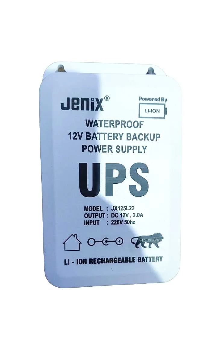 Jenix Waterproof UPS for 12V WiFi Router Broadband Modem | Backup Upto 4 Hours | WiFi Router UPS Power Backup During Power Cuts | UPS for WiFi Camera | 4G Router | Fiber Modem | Electronic Lock