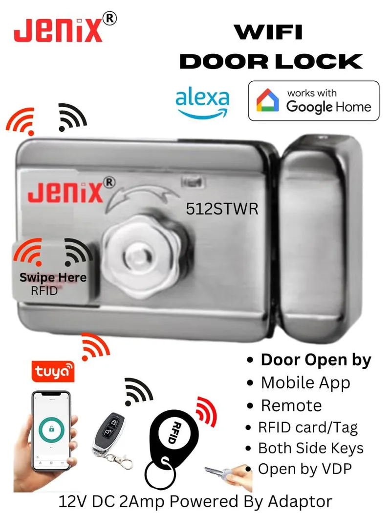 jenix Wi-Fi motorised RFID remote door lock - S Lock