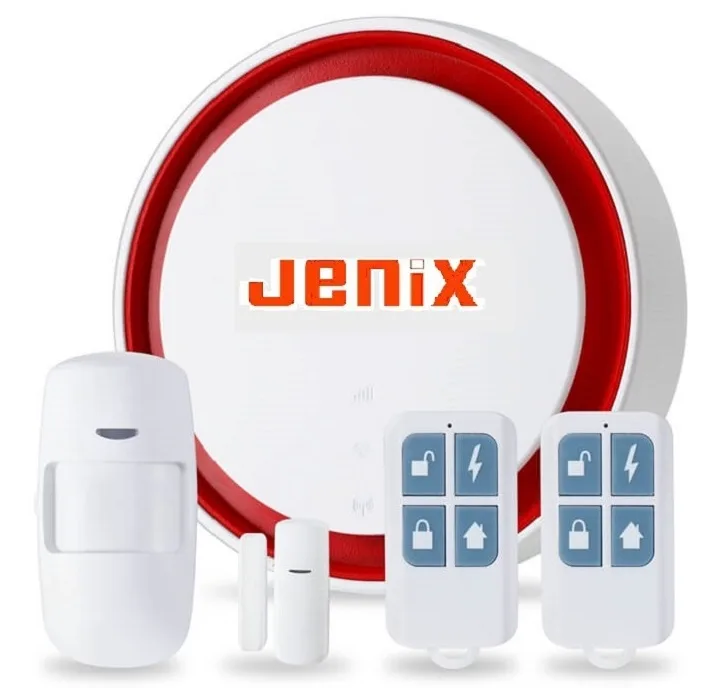 Jenix WiFi GSM Home Security Alarm System Siren with Door Sensor Motion Sensor Mobile app Operated