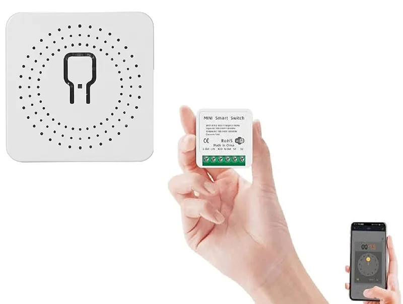 Jenix Wifi Smart Switch for Alexa/Google Assistant Enabled, Remote Control, Android and iOS Support Switch Make existing switch board to smart switch retrofit solution up to 16Amp load