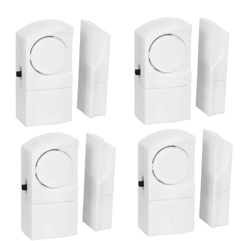 Jenix Wireless Door Window Open Alarm Home Security System I Siren Burglar 110 Decibel High Alarm with Magnetic Sensor I Anti Theft System for Home Office - Set of 4