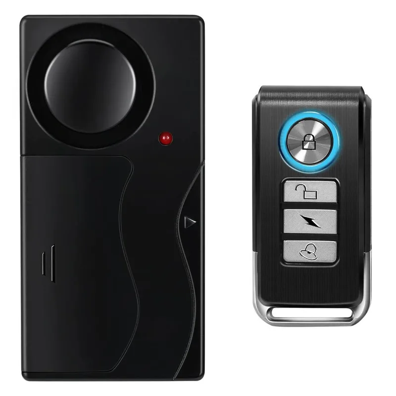Jenix Wireless Vibration Alarm, Anti-Theft Burglar Alarm for Bicycle / Bike / Motorcycle / Car / Vehicles / Door / Window, 110db Super Loud