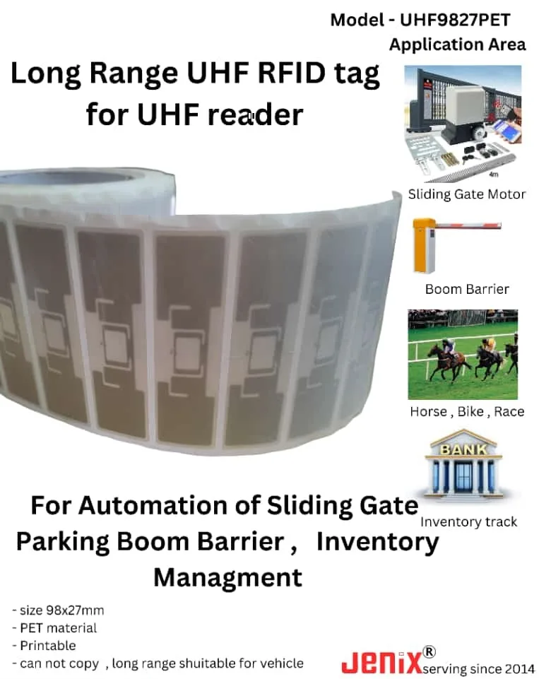 long range UHF rfid tag  Iso18000-6C Long Range Adhesive Inlay Label , PET material (Pack of 1000)