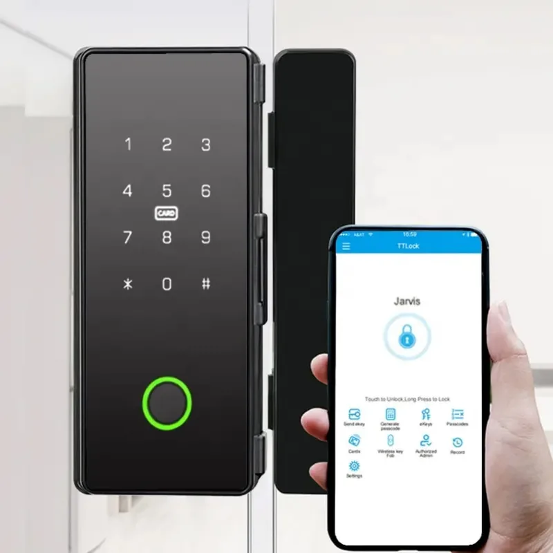 TTlock Glass door lock : Smart Glass Lock for TTlock app and TThotel Lock  M170-TTlock
