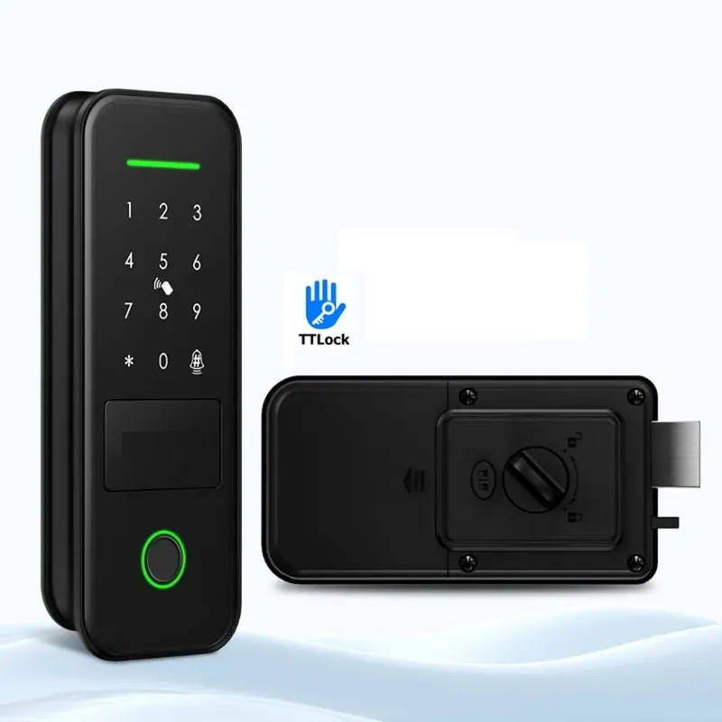 TTlock Main Door Lock Smart finger card password TTlock app for wooden or metal door TTlock RIM wireless lock M220