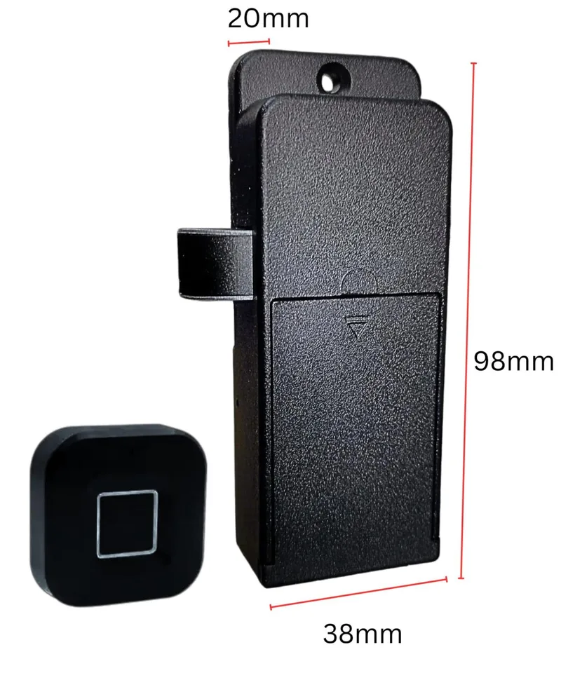 Tuya Smart Life Mobile app Biometric Fingerprint wardrobe Lock for Cabinet or Drawer I Electric Fingerprint Keyless Hidden File Drawer Wardrobe Wooden Furniture Cabinet Privacy Lock  DRL4T5B