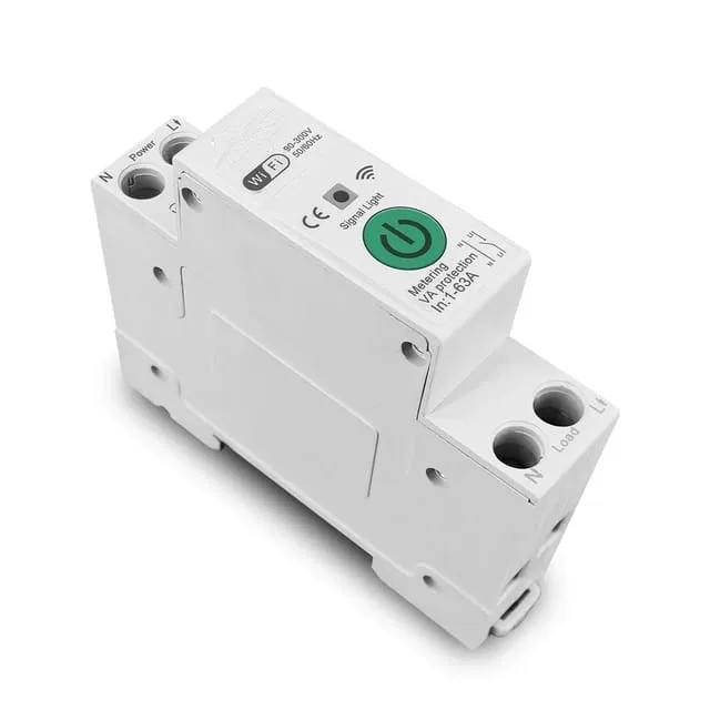 Tuya Smart life Wifi Main Circuit Breaker (MCB) / Smart Switch overload and short circuit protection for Smart home work with Smart life app (63A 2Pole )  STM63KWh   1P63JT