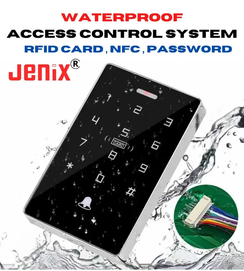 waterproof RFID access control system - for outdoor or indoor installation work with NFC mobile app K105