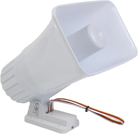 12V DC Electronic Alarm Siren Speaker with 130dB Loud Output for Indoor and Outdoor Security Applications, Compatible with Infrared Sensors and Other Detection Devices