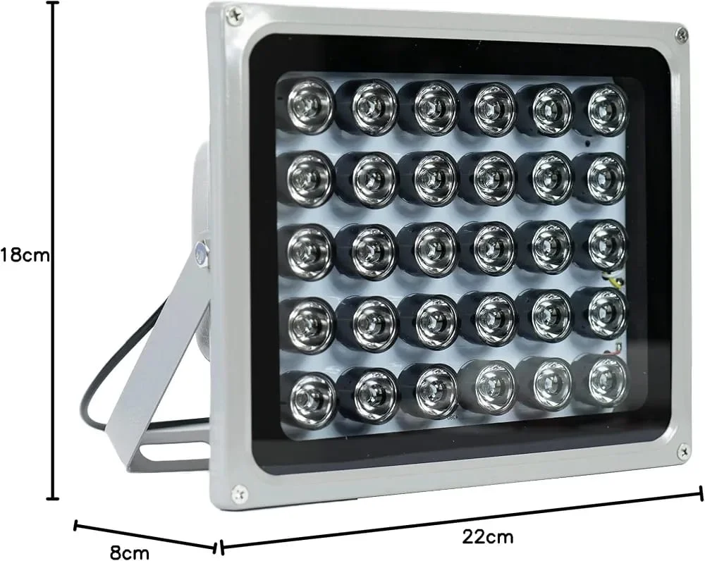 IR30 Jenix 30 IR LED CCTV Night Vision Illuminator | Up to 80 Meter Range | 30° Beam Angle