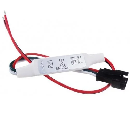jenix SP002E LED Pixel Controller for WS2811 & WS2812B | DC 5V–24V 3-Key Running Water, Chasing