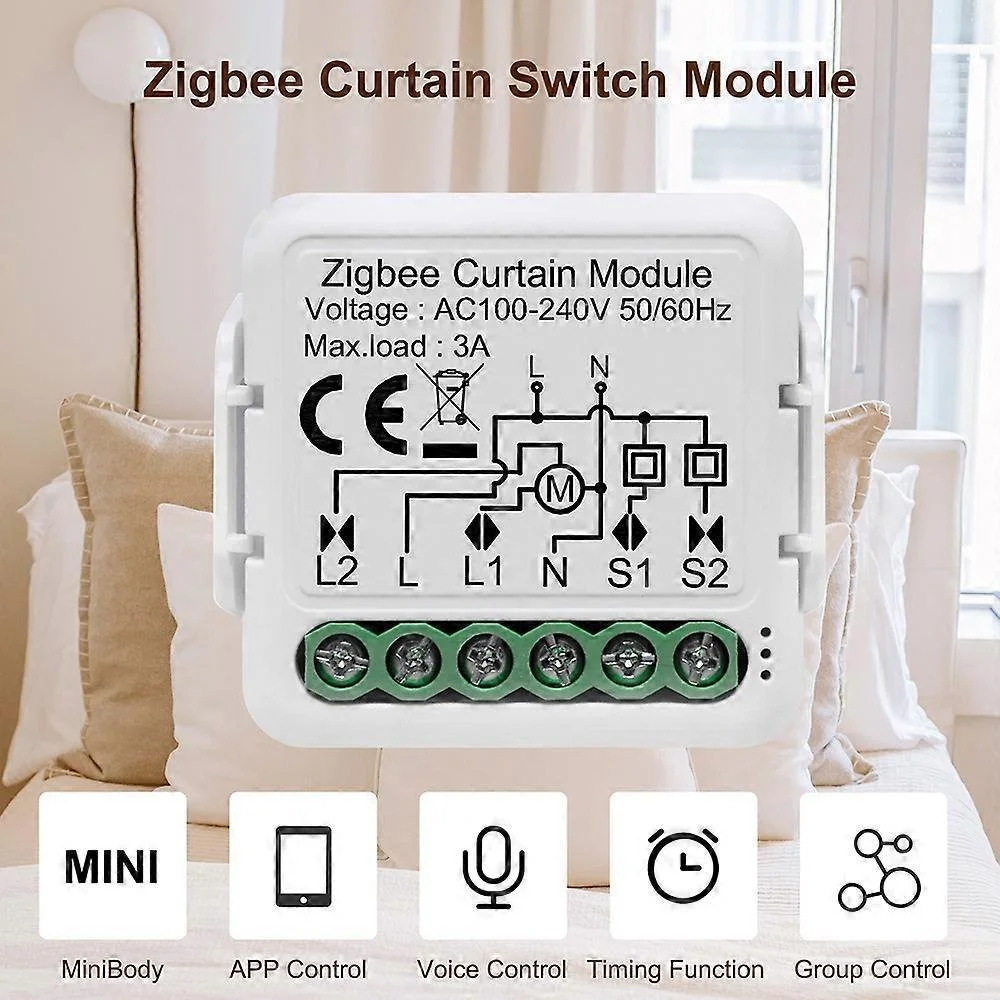 ZigBee-RF-Curain Tuya ZigBee RF Intelligent Curtain Switch Modification Module Intelligent Curtain Switch